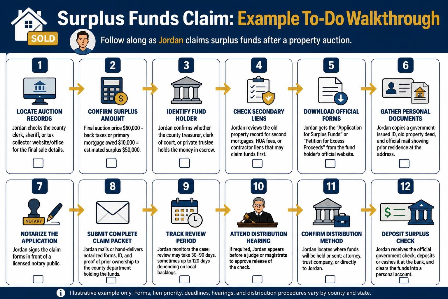 Surplus Funds Claim: Example To-Do Walkthrough
